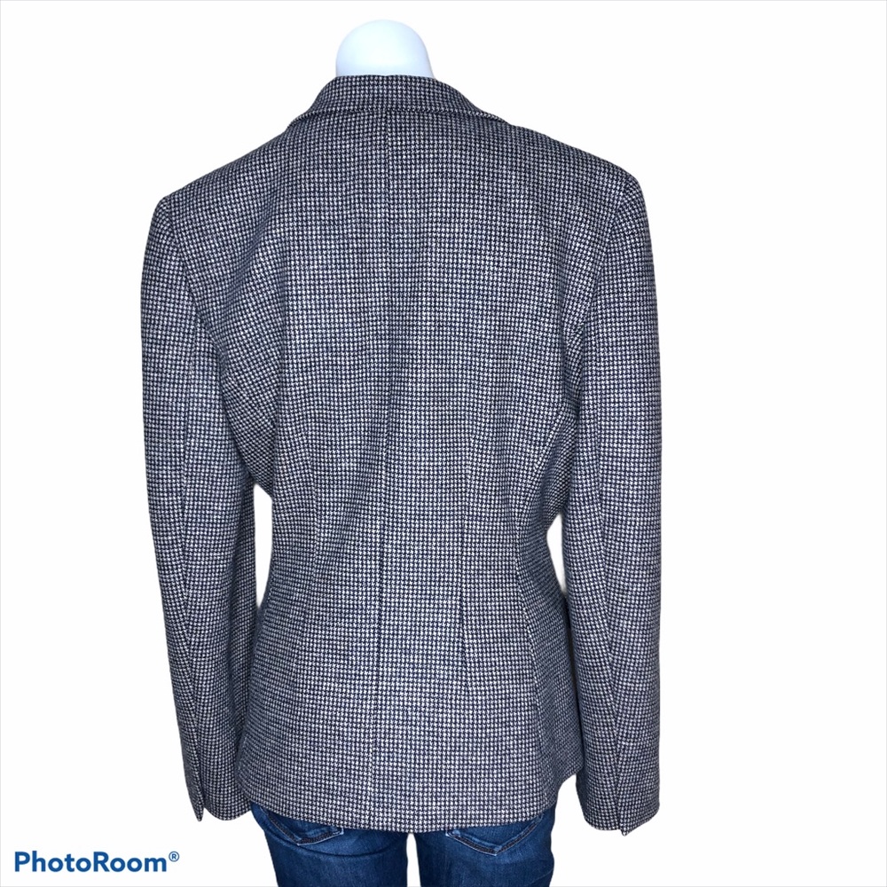 Theory Db Angled Abbot Knit Tan Multi Jacket Sz 12 - image 3